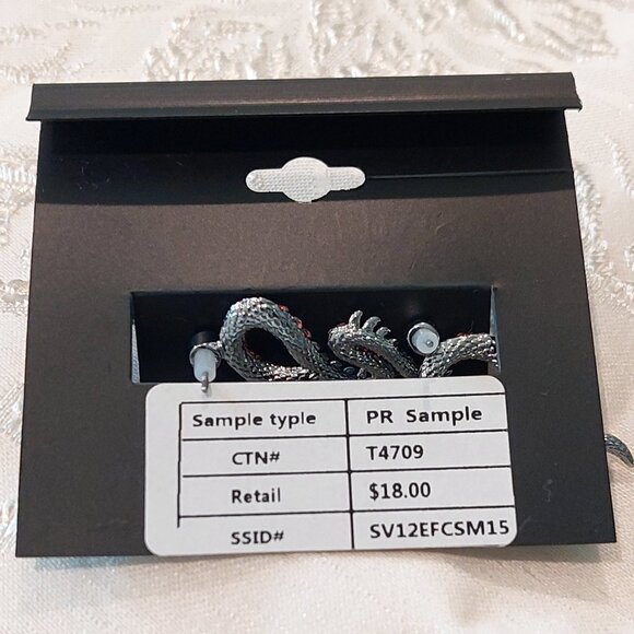 Simply Vera Wang Silver & Red Rhinestone Snake Necklace, Earrings & Ring - Picture 9 of 14